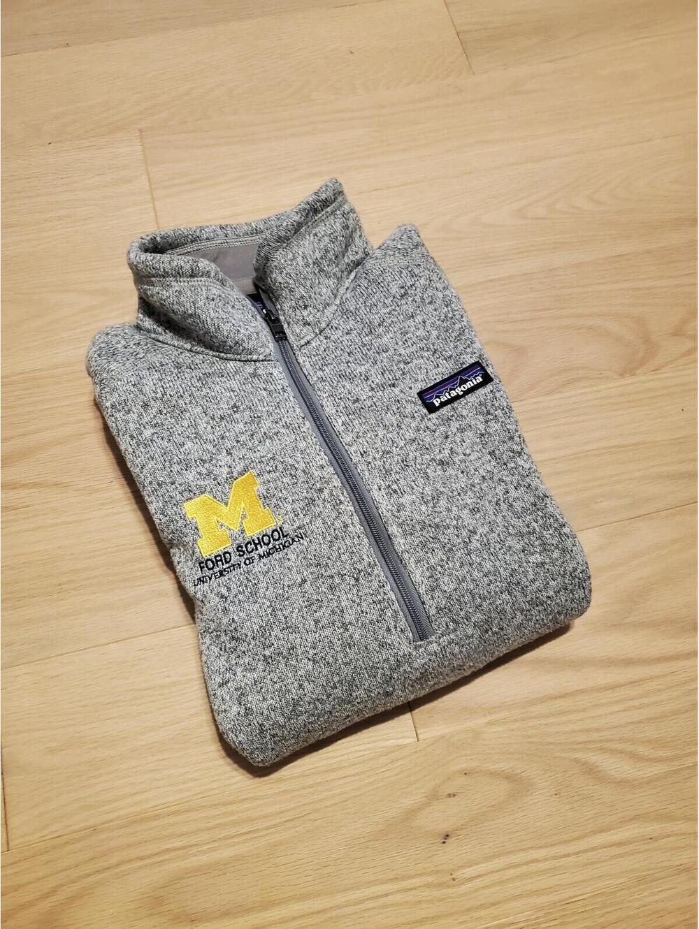 Women's Patagonia Gray Ford School University of Michigan Fleece Pullover